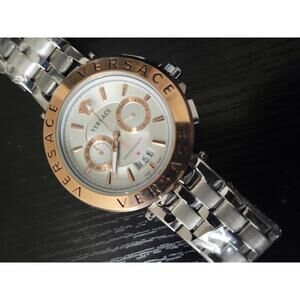 🔥NEW AUTHENTIC Versace Greca Medusa Date Men's Luxury Watch